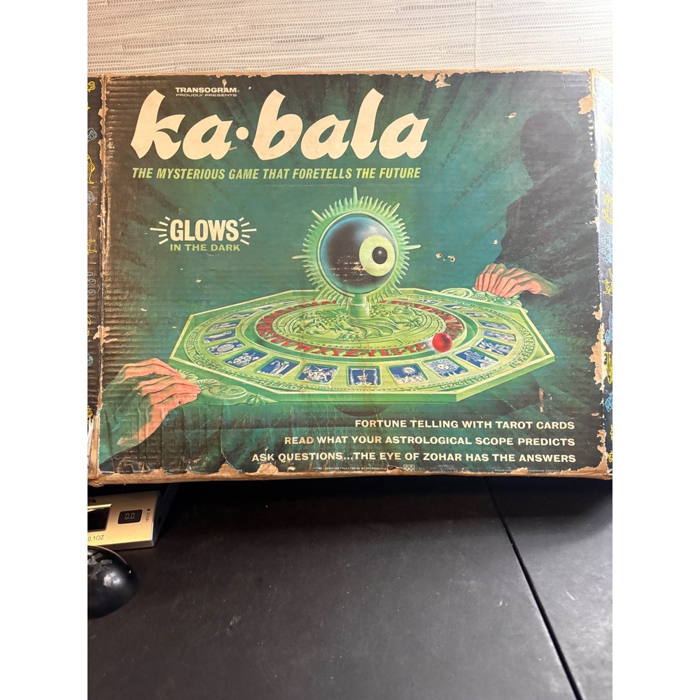 Vintage 1967 Transogram Ka-Bala Glow In The Dark Fortune Telling Game Incomplete